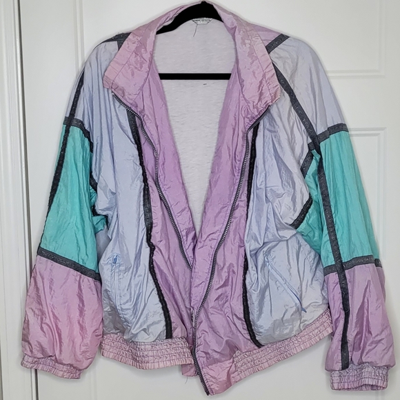 towne by london fog Other - Towne by London Fog Vintage Pastel Colorblock Windbreaker XL